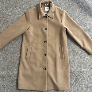 NWT Abercrombie and fitch wool blend trench coat Size Lp